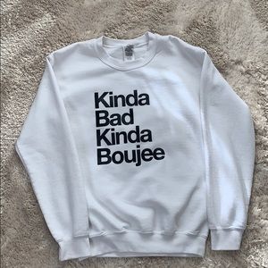 Text Graphic Crew Sweater
